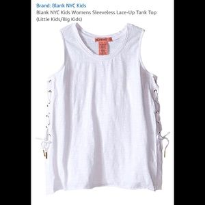 New girls blanknyc white sleeveless tank top.